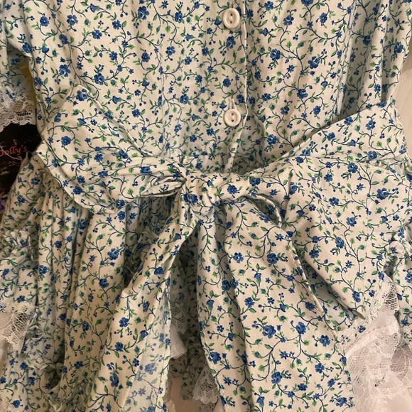 Vintage NWT Lid’l Dolly’s Girl Floral Ruffle Dress with Lace, 3T - Picture 10 of 10